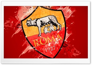 AS Roma Logo 4K UHD Wallpaper for Widescreen and UltraWide Desktop, UltraHD TV, Smartphone, Tablet