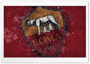 AS Roma Logo 4K UHD Wallpaper for Widescreen and UltraWide Desktop, UltraHD TV, Smartphone, Tablet