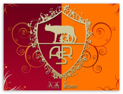 AS Roma Logo UltraHD Wallpaper for Fullscreen 4:3 ;