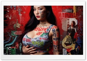 Asian Girl, Modern Art 4K UHD Wallpaper for Widescreen and UltraWide Desktop, UltraHD TV, Smartphone, Tablet
