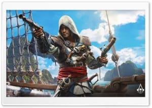 Assassins Creed Black Flag Resynced 2026 Video Game - Edward 4K UHD Wallpaper for Widescreen and UltraWide Desktop, UltraHD TV, Smartphone, Tablet