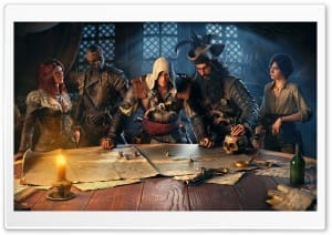 Assassin's Creed Black Flag Resynced Pirates 4K UHD Wallpaper for Widescreen and UltraWide Desktop, UltraHD TV, Smartphone, Tablet