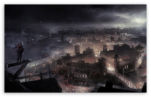 Assassin's creed 2 city white background