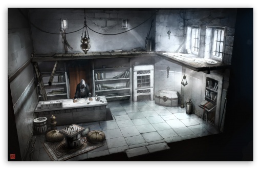 Assassins Creed Interior Building Concept Art UltraHD Wallpaper for HD 16:9 ; Widescreen 16:10 5:3 ; Fullscreen 4:3 3:2 ;