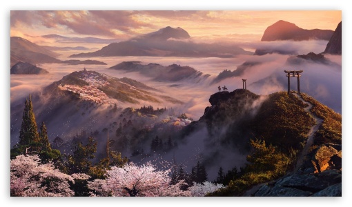 Assassins Creed Shadows 2024 Video Game, Japan, Spring, Landscape, Art UltraHD Wallpaper for HD 16:9 ;