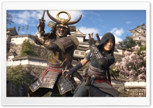 Assassins Creed Shadows, Yasuke, Naoe, Video Game Screenshot Ultra HD Wallpaper for 4K UHD Widescreen desktop, tablet & smartphone
