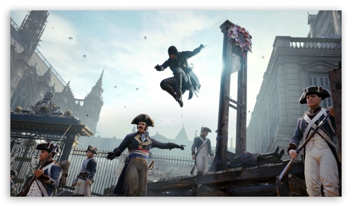 Assassins Creed Unity Attacking UltraHD Wallpaper for HD 16:9 ;