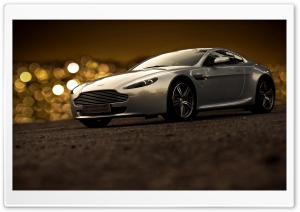 Aston Martin Bokeh Lights At Night Ultra HD Wallpaper for 4K UHD Widescreen desktop, tablet & smartphone