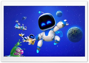 Astro Bot 2024 Video Game Ultra HD Wallpaper for 4K UHD Widescreen Desktop, Lockscreen, Screensaver, TV, Tablet, Smartphone