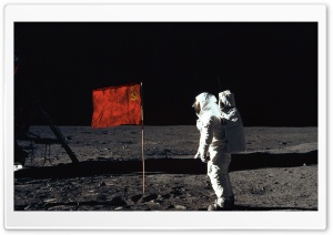 Astronaut On The Moon Ultra HD Wallpaper for 4K UHD Widescreen desktop, tablet & smartphone