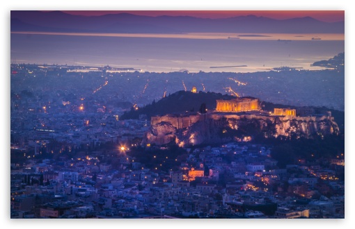 Athens by night UltraHD Wallpaper for Wide 16:10 5:3 Widescreen WHXGA WQXGA WUXGA WXGA WGA ; 8K UHD TV 16:9 Ultra High Definition 2160p 1440p 1080p 900p 720p ; UHD 16:9 2160p 1440p 1080p 900p 720p ; Mobile 5:3 - WGA ;