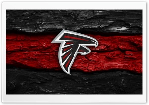 Atlanta Falcons Wooden Logo 4K UHD Wallpaper for Widescreen and UltraWide Desktop, UltraHD TV, Smartphone, Tablet