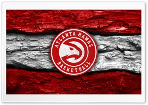 Atlanta Hawks Wooden Logo 4K UHD Wallpaper for Widescreen and UltraWide Desktop, UltraHD TV, Smartphone, Tablet