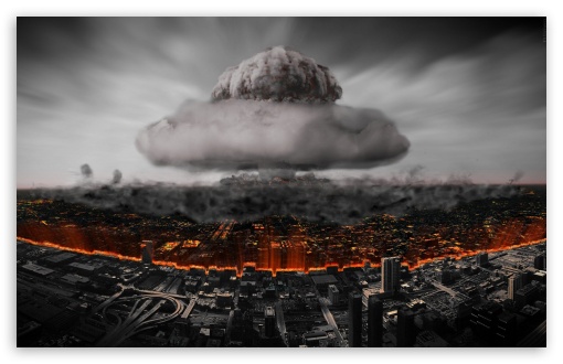 Atomic Explosion In The City - Atomnyy Vzryv V Megapolise UltraHD Wallpaper for Wide 16:10 5:3 Widescreen WHXGA WQXGA WUXGA WXGA WGA ; 8K UHD TV 16:9 Ultra High Definition 2160p 1440p 1080p 900p 720p ; Mobile 5:3 16:9 - WGA 2160p 1440p 1080p 900p 720p ;