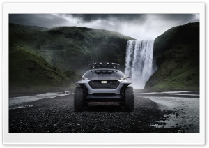 Audi AI TRAIL quattro Off Roader, Iceland Waterfall Ultra HD Wallpaper for 4K UHD Widescreen desktop, tablet & smartphone