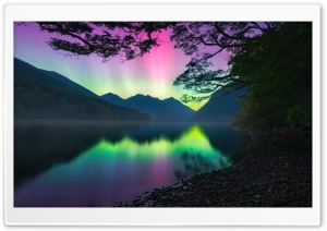 Aurora Borealis Landscape Ultra HD Wallpaper for 4K UHD Widescreen desktop, tablet & smartphone