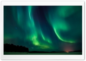 Aurora Borealis Sweden Ultra HD Wallpaper for 4K UHD Widescreen desktop, tablet & smartphone