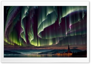 Aurora, Night Sky Ultra HD Wallpaper for 4K UHD Widescreen Desktop, Lockscreen, Screensaver, TV, Tablet, Smartphone