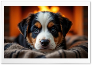 Australian Shepherd Puppy 4K UHD Wallpaper for Widescreen and UltraWide Desktop, UltraHD TV, Smartphone, Tablet