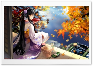 Autumn Anime Scenery Ultra HD Wallpaper for 4K UHD Widescreen desktop, tablet & smartphone