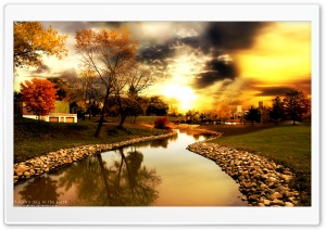 Autumn Day In The Park Ultra HD Wallpaper for 4K UHD Widescreen desktop, tablet & smartphone