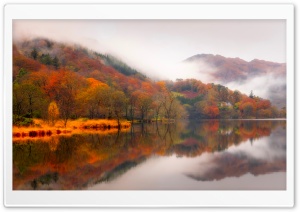 Autumn Lakeside House 4K UHD Wallpaper for Widescreen and UltraWide Desktop, UltraHD TV, Smartphone, Tablet