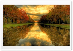 Autumn River Ultra HD Wallpaper for 4K UHD Widescreen desktop, tablet & smartphone