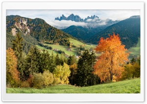 Autumn, Villnob Valley, South Tyrol, Italy Ultra HD Wallpaper for 4K UHD Widescreen desktop, tablet & smartphone