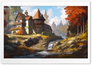 Autumn, Warrior, Quest, Traveler, Fantasy, Stream 4K UHD Wallpaper for Widescreen and UltraWide Desktop, UltraHD TV, Smartphone, Tablet