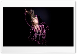 Avril Lavigne Black and Pink Outfit 4K UHD Wallpaper for Widescreen and UltraWide Desktop, UltraHD TV, Smartphone, Tablet