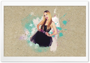 Avril Lavigne in Black Dress Ultra HD Wallpaper for 4K UHD Widescreen desktop, tablet & smartphone