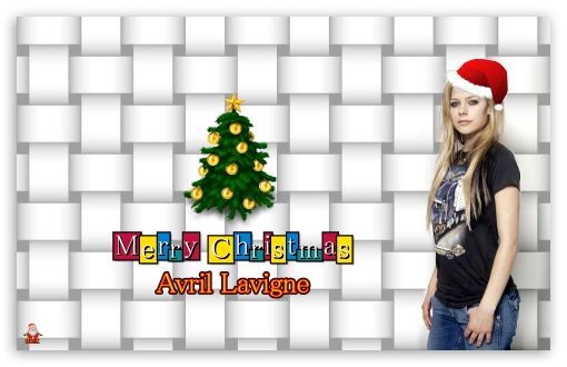 Avril Lavigne X'mas 003 UltraHD Wallpaper for Widescreen 16:10 ;