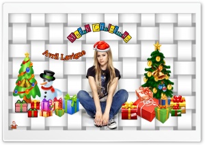 Avril Lavigne X'mas 004 Ultra HD Wallpaper for 4K UHD Widescreen Desktop, Lockscreen, Screensaver, TV, Tablet, Smartphone