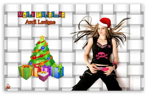 Avril Lavigne X'mas 005 UltraHD Wallpaper for Widescreen 16:10 ;