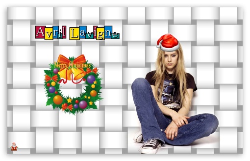 Avril Lavigne X'mas 006 UltraHD Wallpaper for Widescreen 16:10 ;