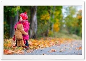 Baby Girl Autumn Ultra HD Wallpaper for 4K UHD Widescreen desktop, tablet & smartphone