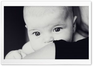 Baby Photography Black And White Ultra HD Wallpaper for 4K UHD Widescreen desktop, tablet & smartphone