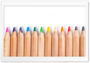 Back To School - Wooden Colored Pencils Ultra HD Wallpaper for 4K UHD Widescreen desktop, tablet & smartphone