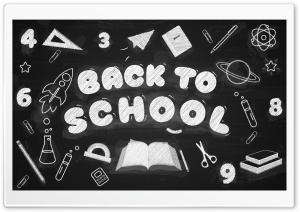 Back to School Blackboard Ultra HD Wallpaper for 4K UHD Widescreen desktop, tablet & smartphone