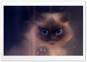 Bad Kitty Painting Ultra HD Wallpaper for 4K UHD Widescreen desktop, tablet & smartphone