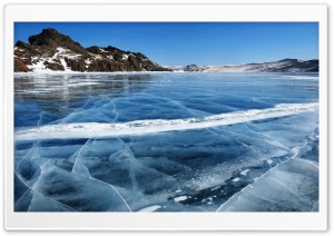 Baikal Lake Frozen, Winter, Russia Scenery Ultra HD Wallpaper for 4K UHD Widescreen desktop, tablet & smartphone