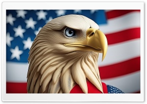 Bald Eagle, American Flag, Independence Day Ultra HD Wallpaper for 4K UHD Widescreen desktop, tablet & smartphone