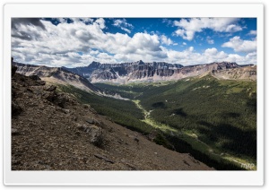Bald Hills, Valley, Canada, Rocky Mountains, Scenic Views, Outdoor Adventure 4K UHD Wallpaper for Widescreen and UltraWide Desktop, UltraHD TV, Smartphone, Tablet