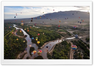 Balloon Fiesta At The Rio Grande In Albuquerque Ultra HD Wallpaper for 4K UHD Widescreen desktop, tablet & smartphone