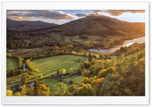 Balquhidder Village landscape, Scotland Ultra HD Wallpaper for 4K UHD Widescreen desktop, tablet & smartphone