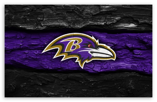 Baltimore Ravens Wooden Logo UltraHD Wallpaper for Widescreen 16:10 ;