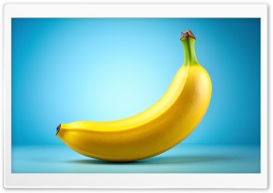 Banana, Fruit, Asthetic, Blue Background 4K UHD Wallpaper for Widescreen and UltraWide Desktop, UltraHD TV, Smartphone, Tablet