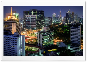 Bangkok Night 4K UHD Wallpaper for Widescreen and UltraWide Desktop, UltraHD TV, Smartphone, Tablet