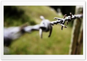 Barbed Wire Bokeh Ultra HD Wallpaper for 4K UHD Widescreen Desktop, Lockscreen, Screensaver, TV, Tablet, Smartphone