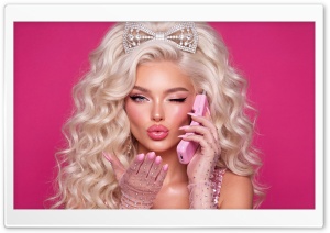 Barbiecore Girl Aesthetic 4K UHD Wallpaper for Widescreen and UltraWide Desktop, UltraHD TV, Smartphone, Tablet